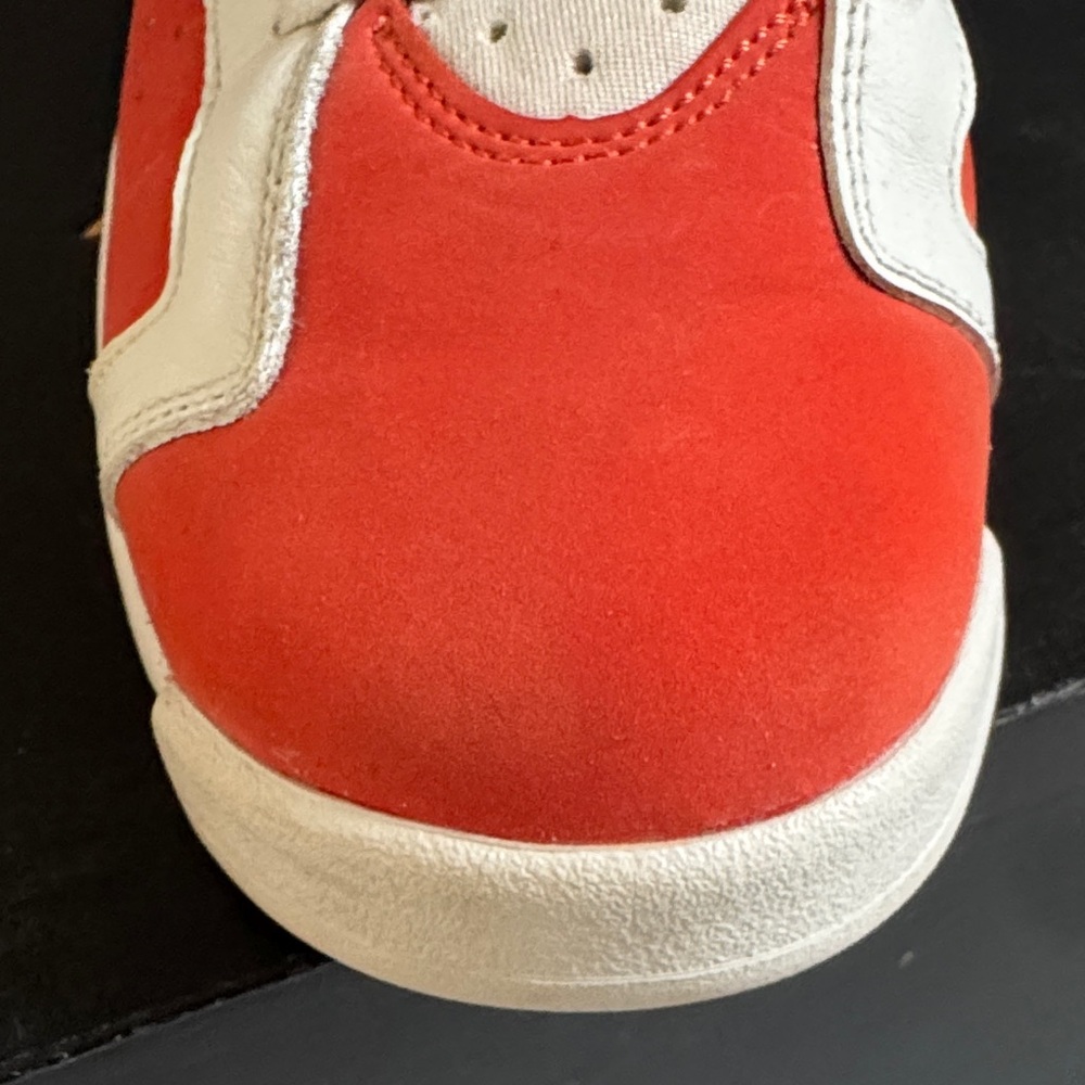 Air Jordan 6 Retro BG Kids Sneakers - Orange and White 7Y - Picture 9 of 13